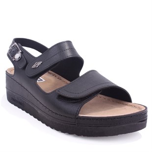 Dagoster DZA37-3014 Siyah Günlük Ortopedik Kadın Sandalet