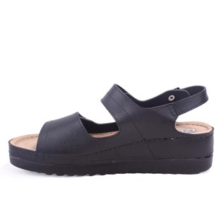 Dagoster DZA37-3014 Siyah Günlük Ortopedik Kadın Sandalet