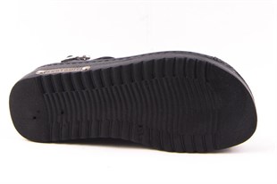 Dagoster DZA37-3014 Siyah Günlük Ortopedik Kadın Sandalet