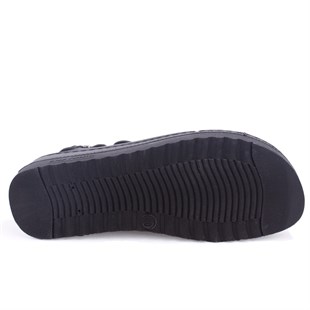 Dagoster DZA37-3014 Siyah Günlük Ortopedik Kadın Sandalet