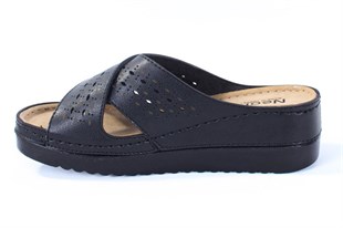 Dagoster DZA37-3025 Siyah Günlük Ortopedik Kadın Terlik