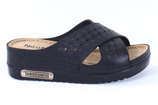 Dagoster DZA37-3025 Siyah Günlük Ortopedik Kadın Terlik