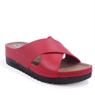 Dagoster DZA37-3029 Kırmızı Günlük Ortopedik Kadın Terlik