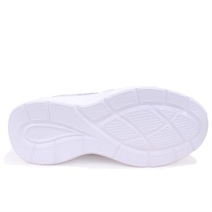 Dagoster DZA75-26106 Beyaz Gri Ortopedik Günlük Kadın Spor Ayakkabı