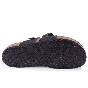 Fly Soft S042031 Siyah Günlük Ortopedik Parmak Arası Kadın Spor Terlik