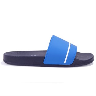Fly Soft S263050 Mavi Beyaz Günlük Ortopedik Erkek Spor Terlik
