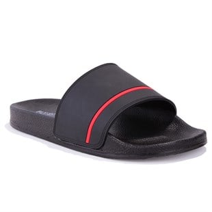 Fly Soft S263050 Siyah Kırmızı Günlük Ortopedik Erkek Spor Terlik