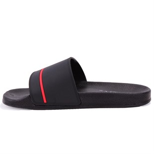 Fly Soft S263050 Siyah Kırmızı Günlük Ortopedik Erkek Spor Terlik