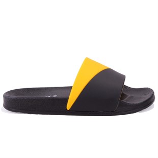 Fly Soft S263071 Siyah Sarı Günlük Ortopedik Erkek Spor Terlik