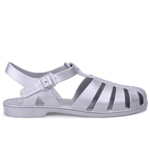 Igor S10346 Bıarrıtz Mate Metal Gümüş Ortopedik Günlük Kadın Sandalet
