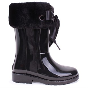 Igor W10239 Campera Charol Soft Siyah Ortopedik Kız Çocuk Yağmur Çizme
