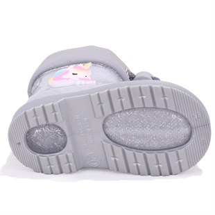 İgor W10339 Bimbi Unicornio Gümüş Ortopedik Kız Çocuk Yağmur Çizme