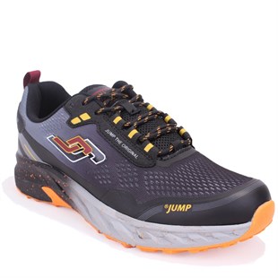 Jump 30519 Siyah Kırmızı Ortopedik Ortopedik Günlük Erkek Spor Ayakkabı