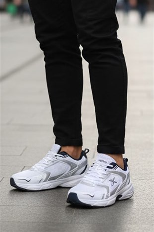 Kinetix Spera Tx Beyaz Lacivert Ortopedik Günlük Erkek Spor Ayakkabı