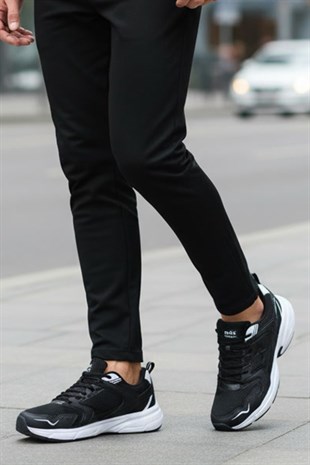 Kinetix Spera Tx Siyah Beyaz Ortopedik Günlük Erkek Spor Ayakkabı