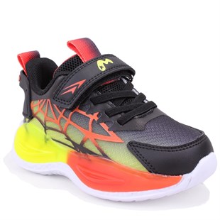 Marco Kids 03-26Y303 Siyah Ortopedik Günlük Işıklı Erkek Çocuk Spor Ayakkabı