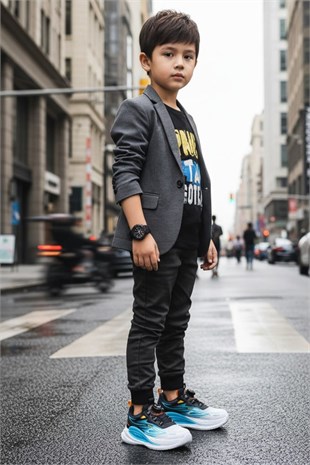 Marco Kids 05-26Y530 Beyaz Siyah Ortopedik Günlük Erkek Çocuk Spor Ayakkabı