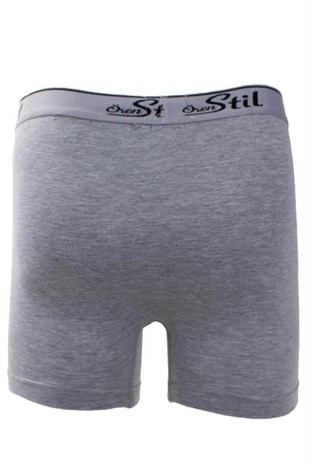 Ören Stil 44-8032 Gri 3lü Paket Erkek Pamuklu Likralı Boxer