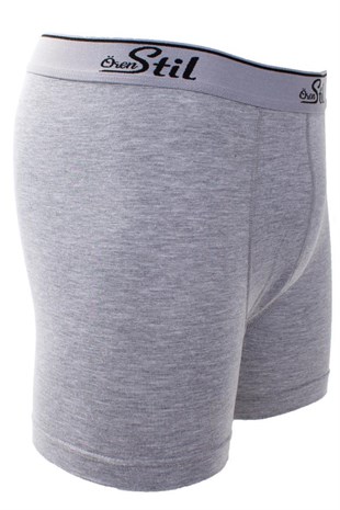 Ören Stil 44-8032 Gri 3lü Paket Erkek Pamuklu Likralı Boxer
