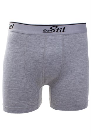 Ören Stil 44-8032 Gri 3lü Paket Erkek Pamuklu Likralı Boxer