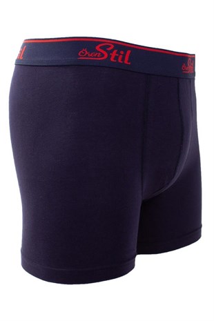 Ören Stil 44-8032 Lacivert 3lü Paket Erkek Pamuklu Likralı Boxer