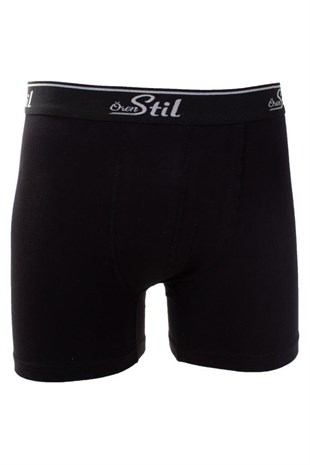 Ören Stil 44-8032 Siyah 3lü Paket Erkek Pamuklu Likralı Boxer