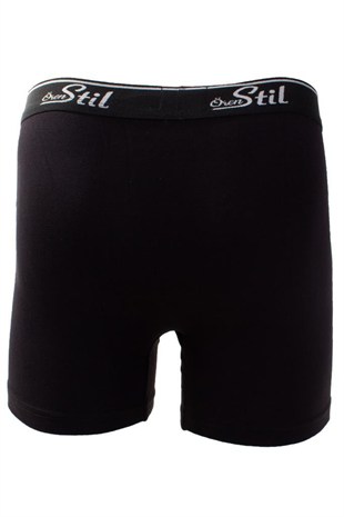 Ören Stil 44-8032 Siyah 3lü Paket Erkek Pamuklu Likralı Boxer