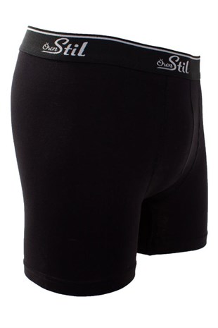 Ören Stil 44-8032 Siyah 3lü Paket Erkek Pamuklu Likralı Boxer