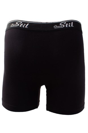 Ören Stil 44-8032 Siyah 3lü Paket Erkek Pamuklu Likralı Boxer