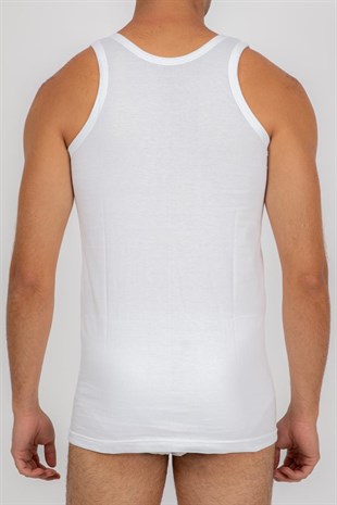 ÖREN STİL 6001-3  3LÜ PAKET %100 PAMUK ERKEK BEYAZ ATLET