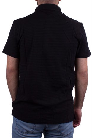 Twister Jeans 2214 Siyah Polo Yaka Erkek T-Shirt