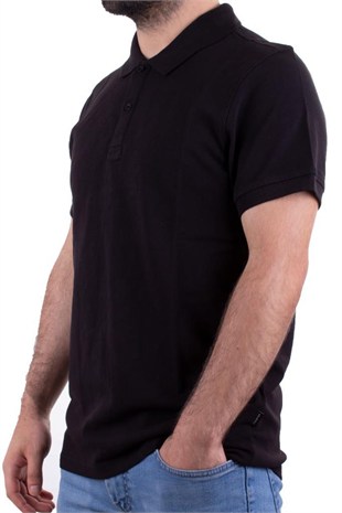 Twister Jeans 2277 Siyah Polo Yaka Erkek T-Shirt