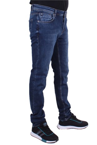 Twister Panama 758-02 Mavi Düşük Bel Dar Paça Erkek Jeans Pantolon