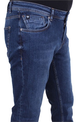 Twister Panama 758-02 Mavi Düşük Bel Dar Paça Erkek Jeans Pantolon