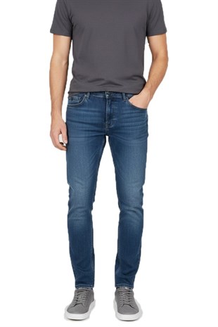 Twister Panama 783-01 Mavi Düşük Bel Dar Paça Erkek Jeans Pantolon