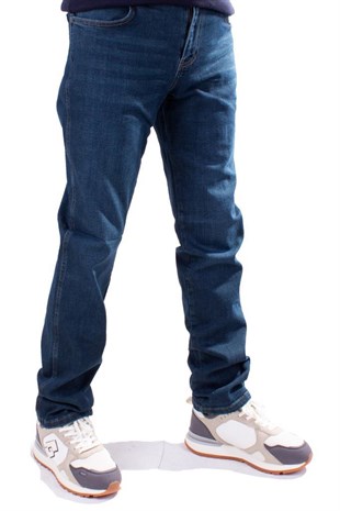 Twister Vegas 132-278 Mavi Yüksek Bel Rahat Paça Erkek Jeans Pantolon