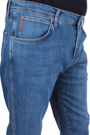 Twister Vegas 132-310 Mavi Yüksek Bel Rahat Paça Erkek Jeans Pantolon