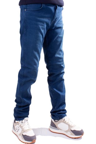 Twister Vegas 724-02 Mavi Yüksek Bel Rahat Paça Erkek Jeans Pantolon