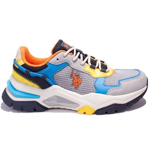 U.s Polo Assn Vıncent Gri Mavi Ortopedik Günlük Erkek Spor Ayakkabı