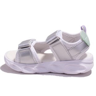 Vicco 321F24Y204 Hilda Beyaz Ortopedik Günlük Işıklı Kız Çocuk Spor Sandalet