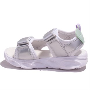 Vicco 321F24Y204 Hilda Beyaz Ortopedik Günlük Işıklı Kız Çocuk Spor Sandalet