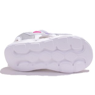 Vicco 321F24Y204 Hilda Beyaz Ortopedik Günlük Işıklı Kız Çocuk Spor Sandalet