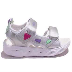Vicco 321F24Y204 Hilda Beyaz Ortopedik Günlük Işıklı Kız Çocuk Spor Sandalet