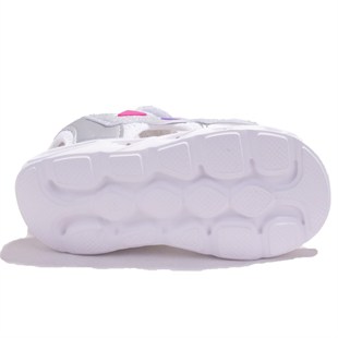 Vicco 321F24Y204 Hilda Beyaz Ortopedik Günlük Işıklı Kız Çocuk Spor Sandalet