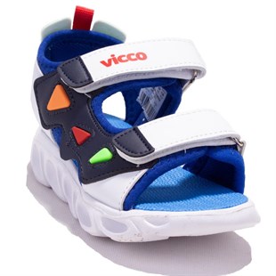 Vicco 321F24Y204 Hilda Mavi Ortopedik Günlük Işıklı Erkek Çocuk Spor Sandalet