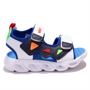 Vicco 321F24Y204 Hilda Mavi Ortopedik Günlük Işıklı Erkek Çocuk Spor Sandalet