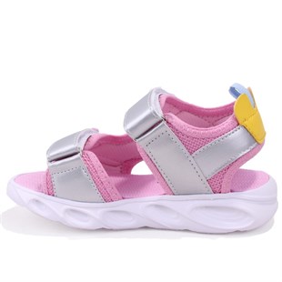 Vicco 321F24Y204 Hilda Pembe Ortopedik Günlük Işıklı Kız Çocuk Spor Sandalet