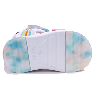 Vicco Flow II 332P24Y202 Beyaz Pembe Ortopedik Günlük Kız Çocuk Spor Sandalet