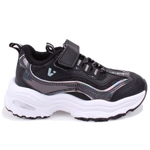 Vicco Hack 346F26Y136 Siyah Günlük Ortopedik Kız Çocuk Spor Ayakkabı