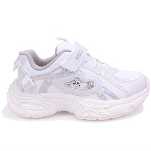 Vicco Lara 346F26K124 Beyaz Ortopedik Kız Çocuk Spor Ayakkabı